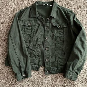 LL Bean women’s jean jacket XL Loden Green